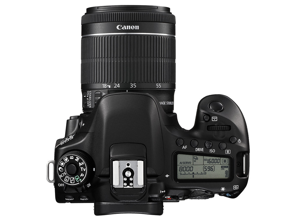 Canon EOS 80D systemkamera ovansida