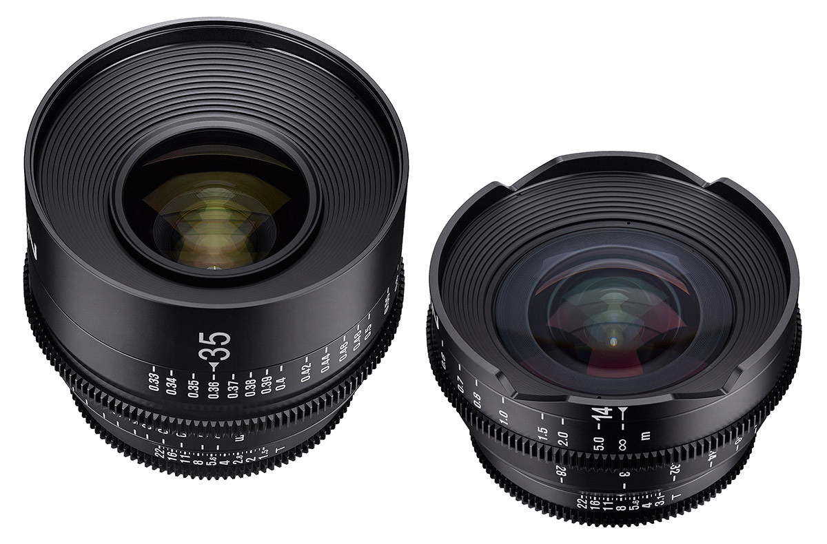 Samyang Xeen 14mm T3.5 & Samyang Xeen 35mm T1.5 videoobjektiv