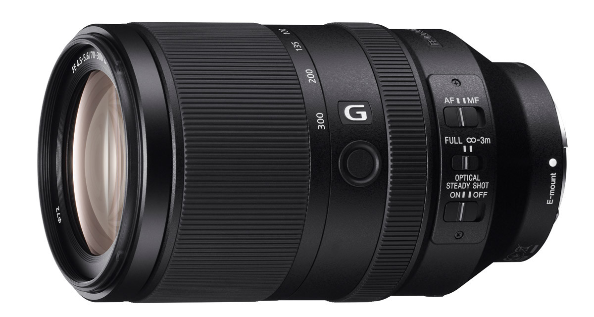 Sony FE 70-300 mm f/4,5-5,6 G OSS längsta telezoomen hittills med FE-fattning passar Sony A7 serien med fullformatssensor
