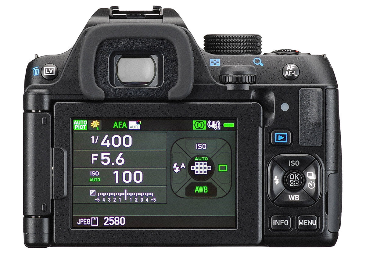 Pentax K-70 baksida