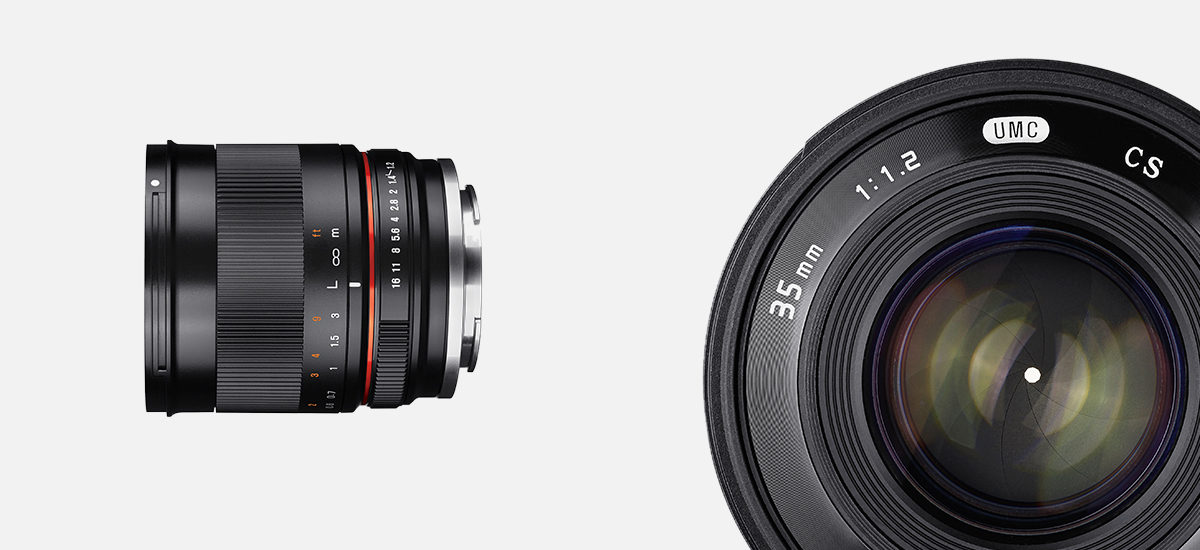 Samyang 35 mm f1,2 ED AS UC CS ljusstarkt objektiv för spegellösa kameror