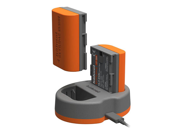 Hähnel laddare för 2 st LP-E6-batterier (Canon). Inkl. 1 batteri
