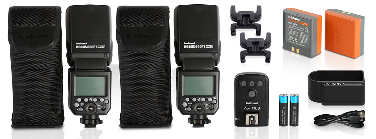 Hähnel Modus 600RT Mk II Wireless Pro Kit professionellt trådlöst blixtpaket för Canon