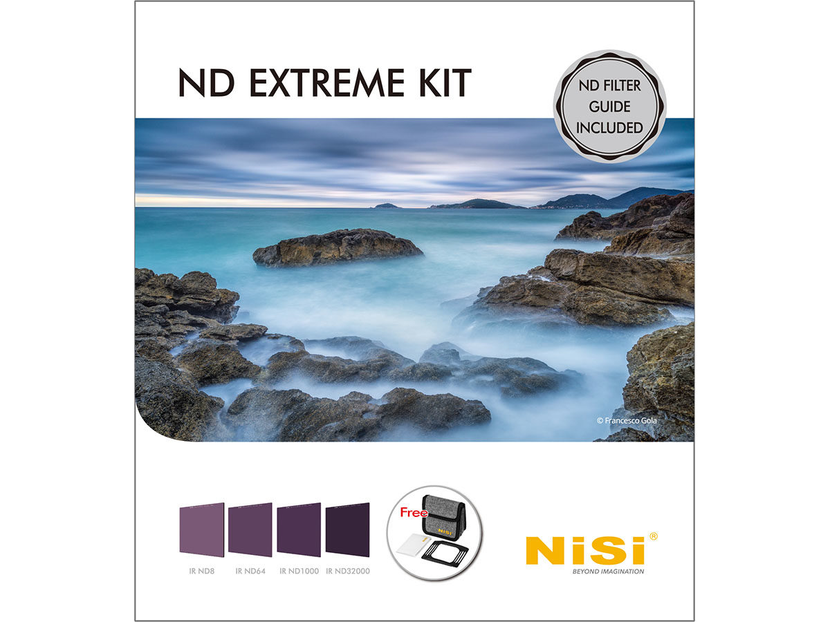 NiSi Extreme kit filterkit med ND filter ND8, ND64, ND1000 och ND32000 för långtidsexponering perfekt för landskapsfotografering